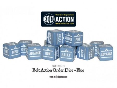 Bolt Action  Orders Dice - Blue (12)