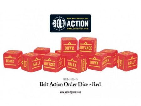 Bolt Action  Orders Dice - Red (12)
