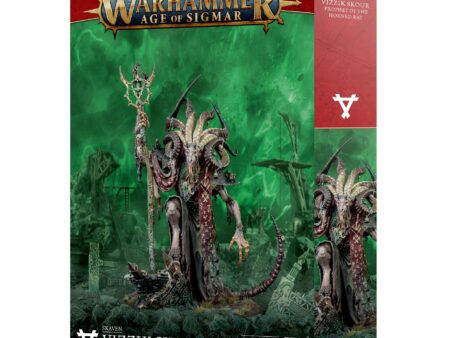 SKAVEN:  VIZZIK SKOUR PROPHET HORNED RAT