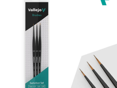 Definition  Set - Pincel Sintético (Tamaño 4/0, 3/0 & 2/0)