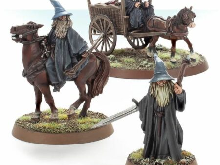 Gandalf  the Grey Foot, Mounted and on Cart (Web Only)